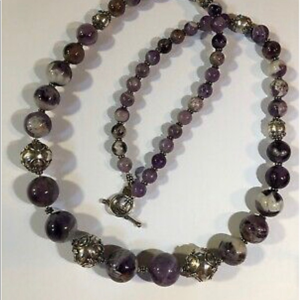 RARE Talia Merav 925 & Amethyst Necklace - Picture 4 of 4